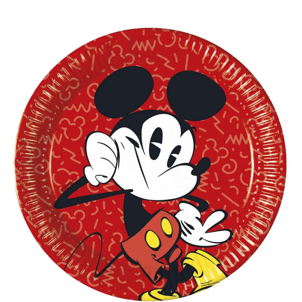 Paper Mickey Mouse Party Plates (Pack Of 8)