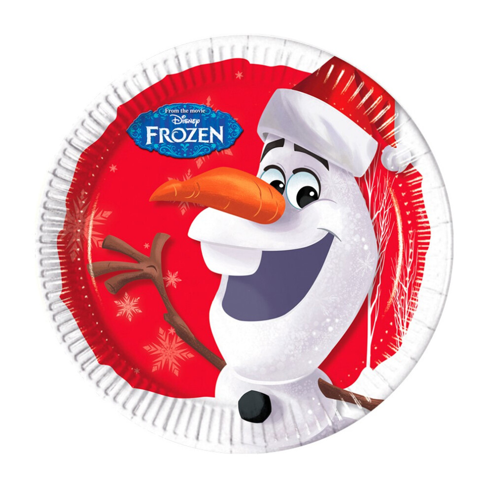 Olaf Christmas Party Plates (Pack Of 8)