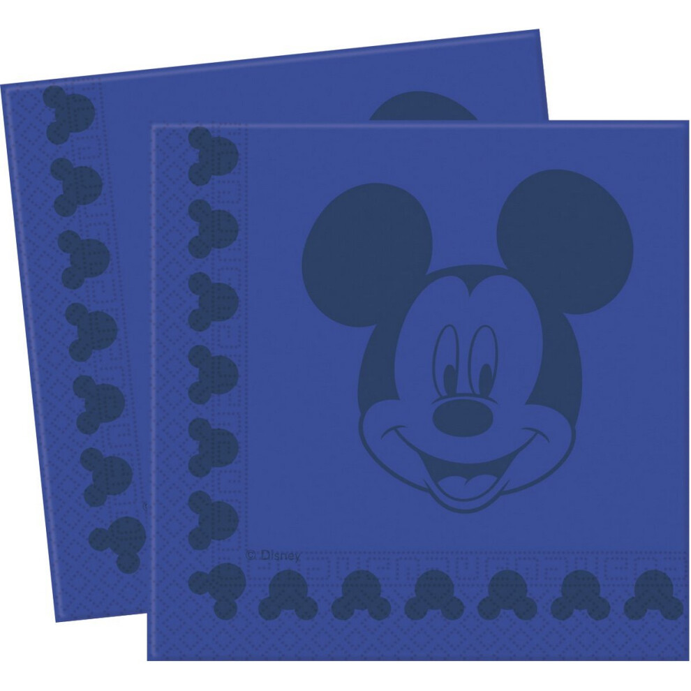 Embossed Mickey Mouse Disposable Napkins (Pack Of 20)