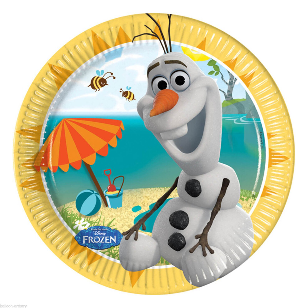 Paper Olaf Disposable Plates (Pack Of 8)