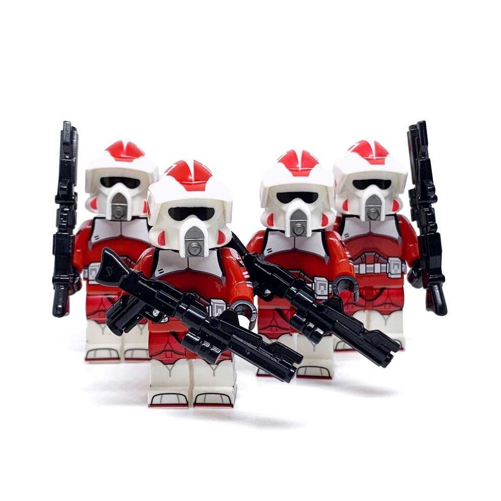 Bysion Coruscant Arf Trooper Custom Minifiguur Clone Trooper Advanced Recon Force Red