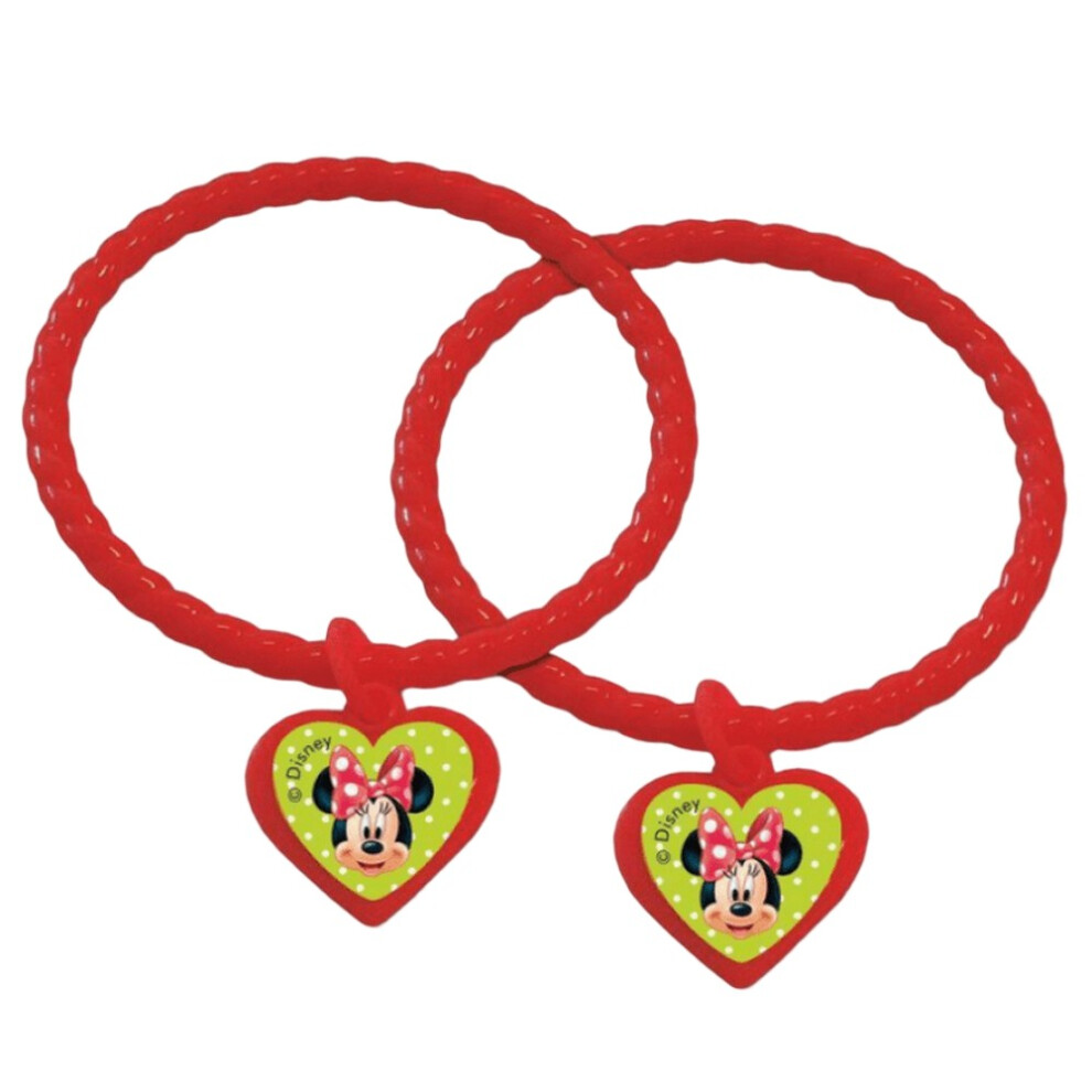 Disney Cafe Plastic Minnie Mouse Charm Bracelet (Pack of 4)