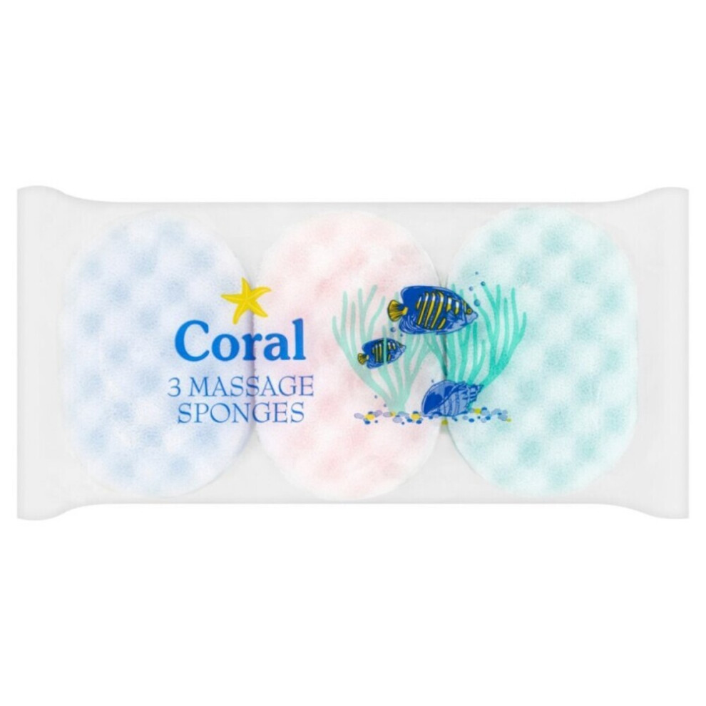 Coral Massage Sponge (Pack Of 3)