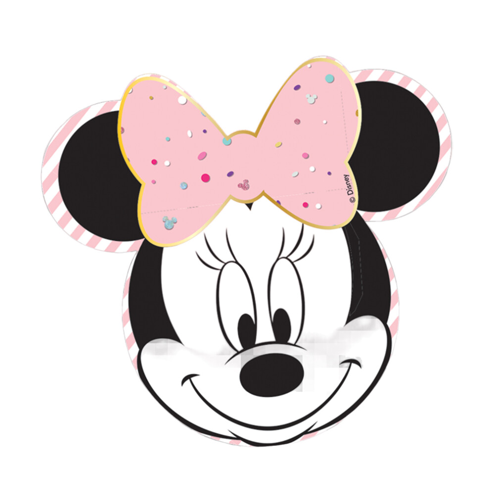 Face Minnie Mouse Disposable Plates (Pack of 4)