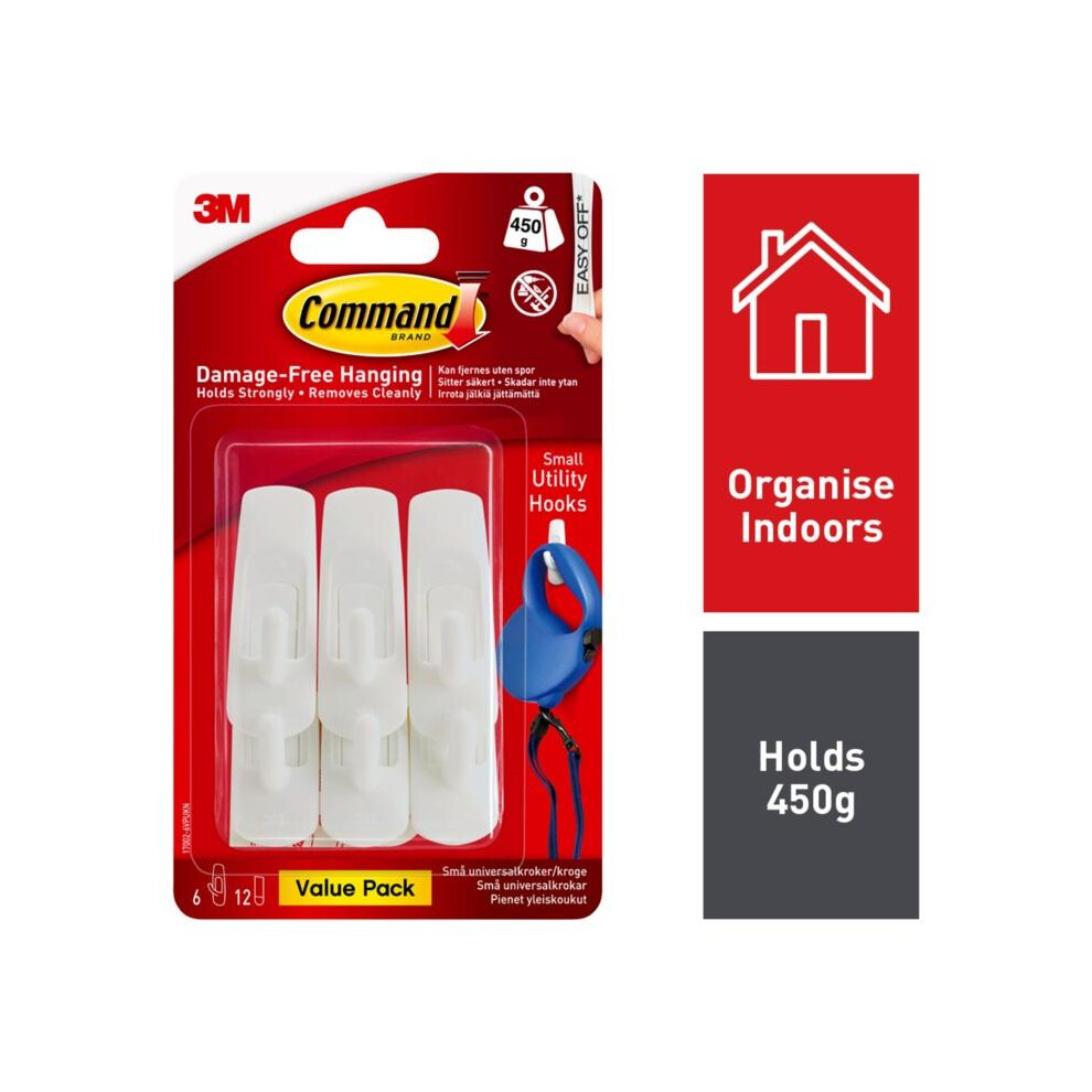 3M Command Stick On Hook (Pack Of 18)