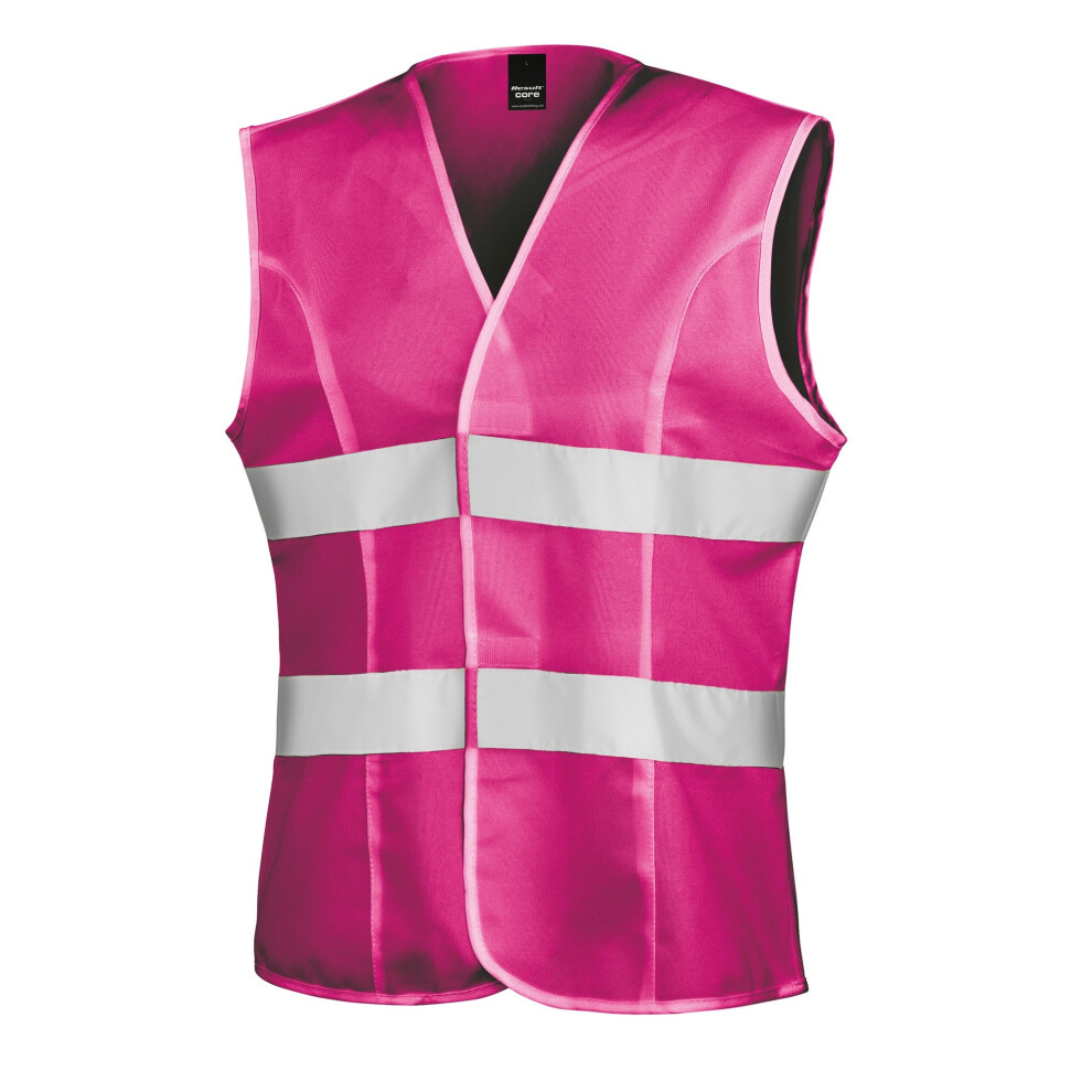 (L, Fluorescent Pink) Result Womens/Ladies Reflective Safety Tabard (Pack of 2)