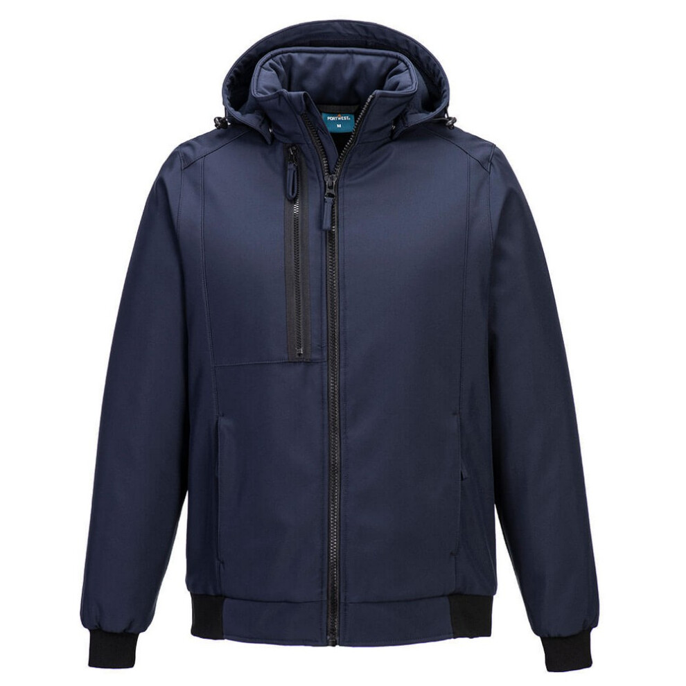 (L, Deep Navy) Portwest Unisex Adult Padded 2 Layer Soft Shell Jacket