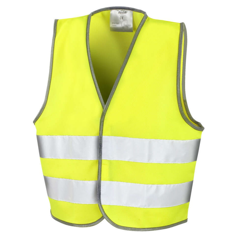 (10-12, Fluorescent Yellow) Result Core Kids Unisex Hi-Vis Safety Vest (Pack of 2)