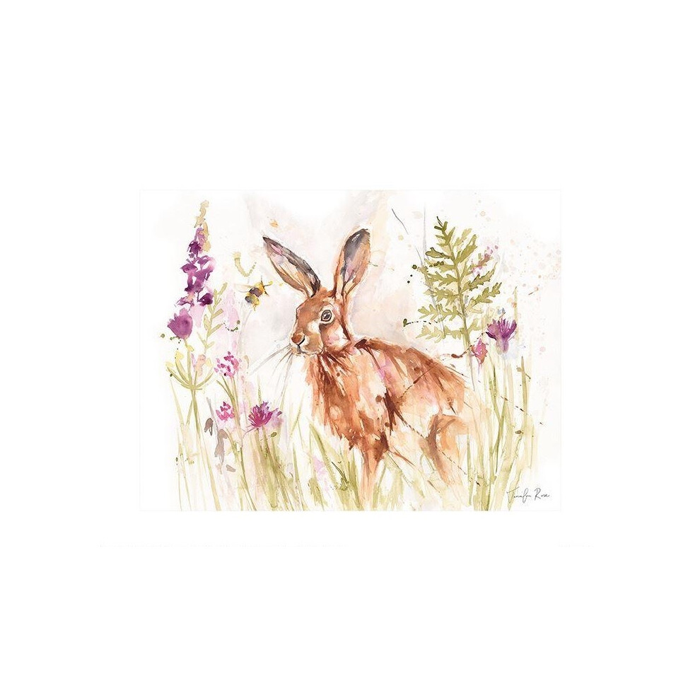 (40cm x 50cm, Brown/Green/Purple) Jennifer Rose Hazy Afternoon Print