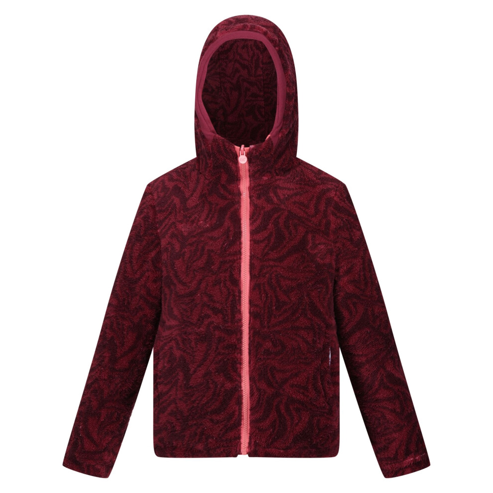 (13 Years, Mineral Red/Burgundy) Regatta Childrens/Kids Kyrell Zebra Print Reversible Jacket