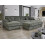 Furniture 786 Family Large Double Sofa with Footstool U-Shaped Grey 2