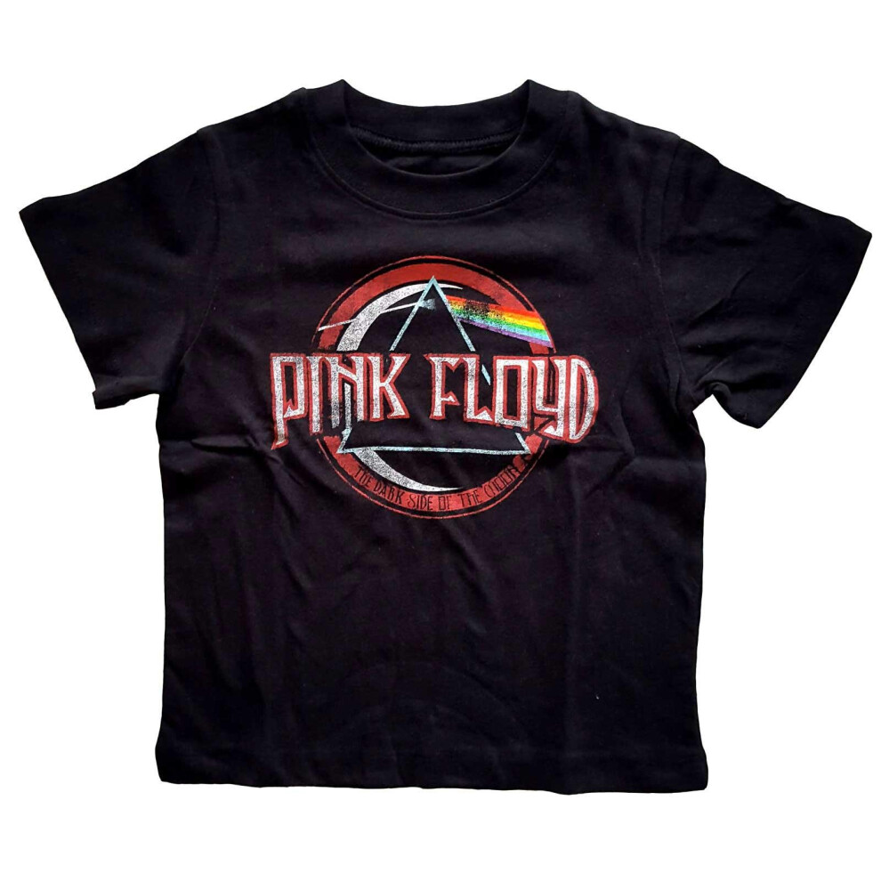 (24 Months, Black) Pink Floyd Childrens/Kids Dark Side Of The Moon Vintage T-Shirt-image-OPC-PF78KK7-NEW