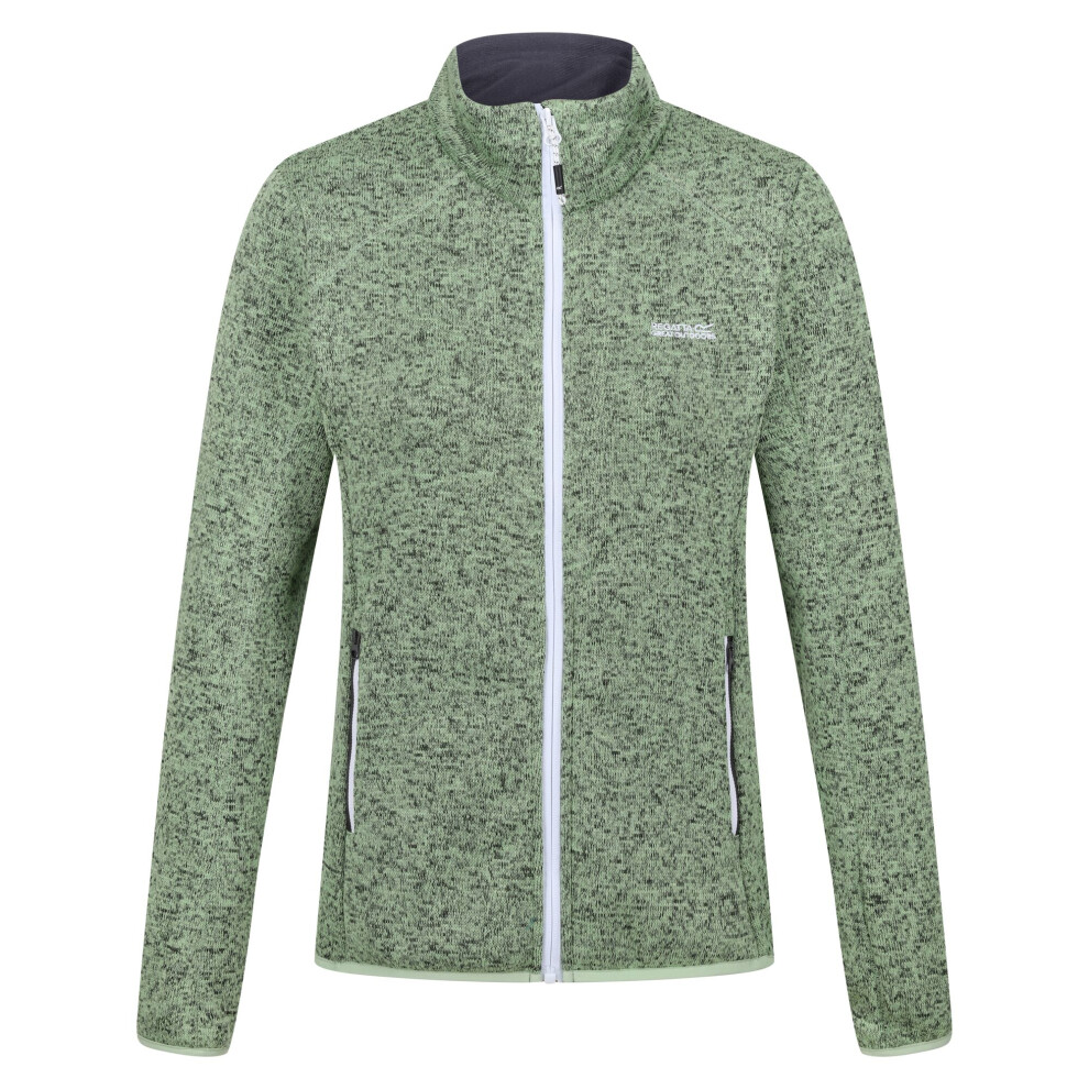 (8 UK, Green) Regatta Womens/Ladies Newhill Marl Full Zip Fleece Jacket