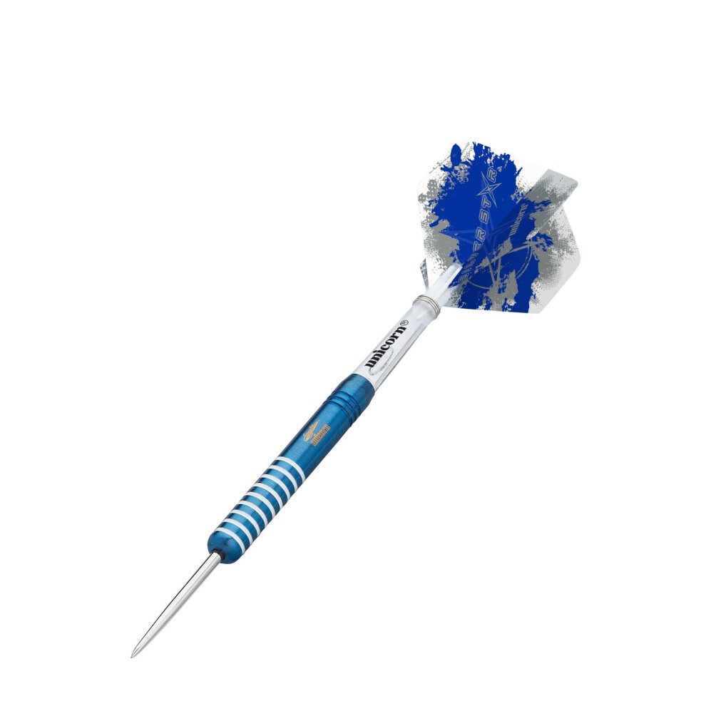 (23g, Blue/White) Unicorn Gary Anderson Silver Star Tungsten Darts Set (Pack of 3)