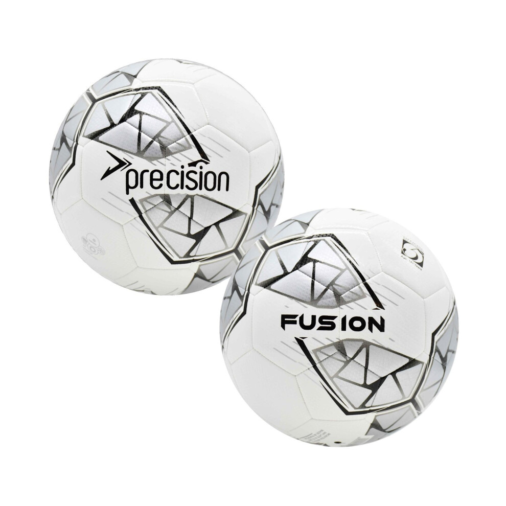 Precision Pictures White/Silver/Black (5, ) Precision Fusion Fifa Basic Training Ball Size 5