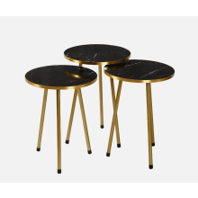 3 Bedside Tables Nesting Mdf Wood Side Tables Home Living Room Black