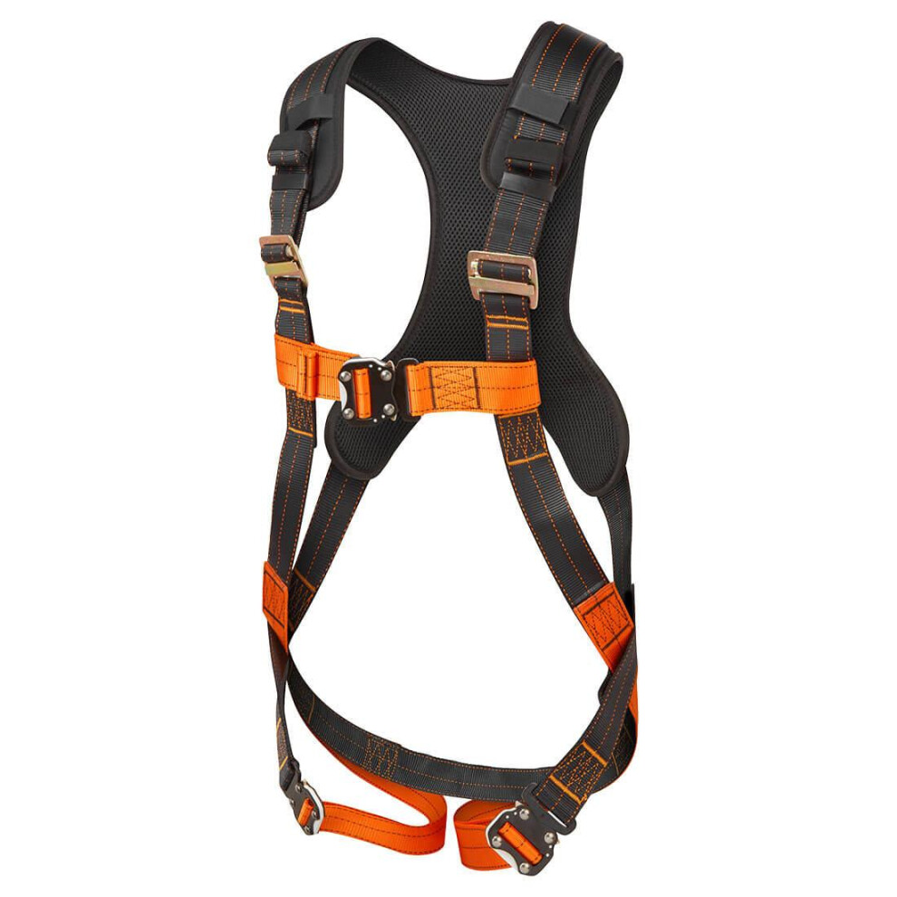 (S-M-L, Black/Orange) Portwest FP71 1 Point Safety Harness