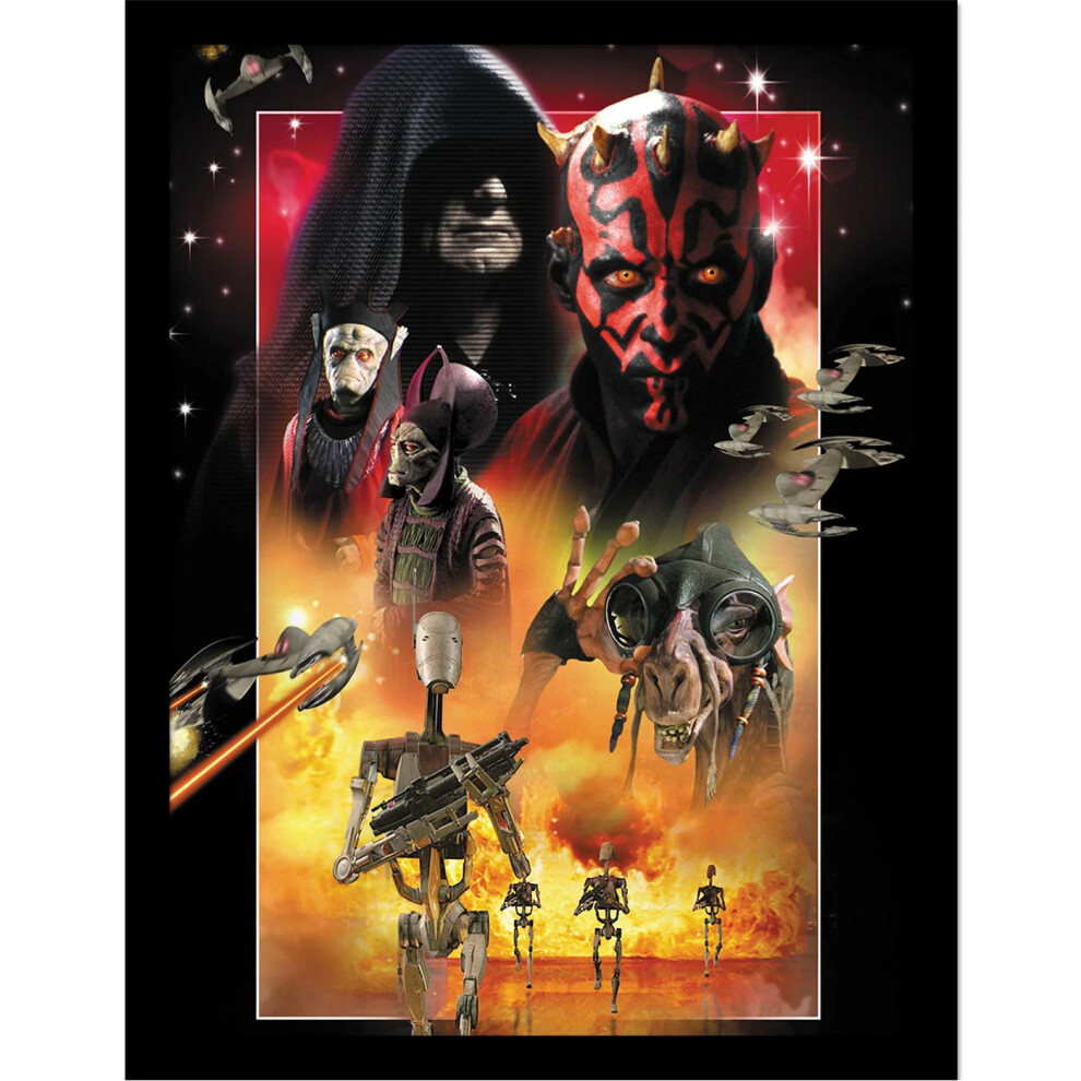 Star Wars Episode I Villains Framed Poster