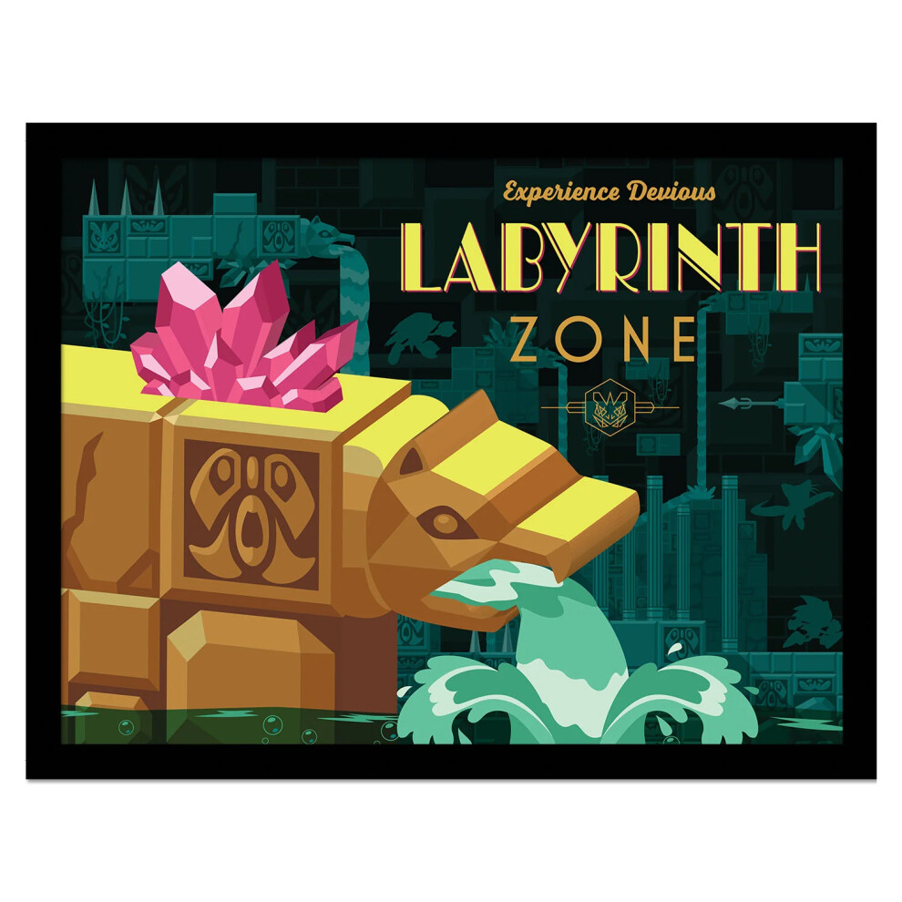 Sonic The Hedgehog Labyrinth Framed Poster