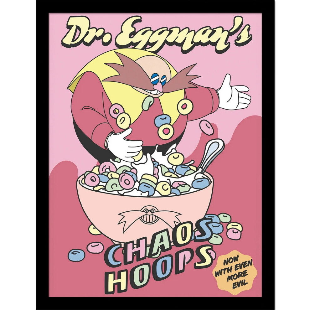 Sonic The Hedgehog Chaos Hoops Doctor Eggman Framed Poster