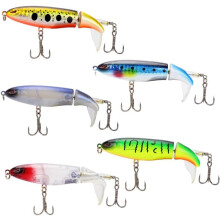 5Pcs Whoppers Plopper Fishing Lures Set Bass Lures, Artificial Hard Bait Swimbaits Whopper Plopper Hard Topwater Lure