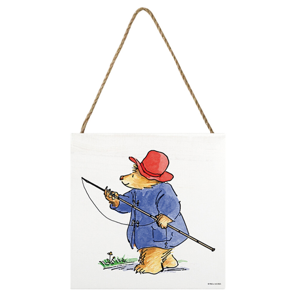 Paddington Bear FIshing Wooden Block