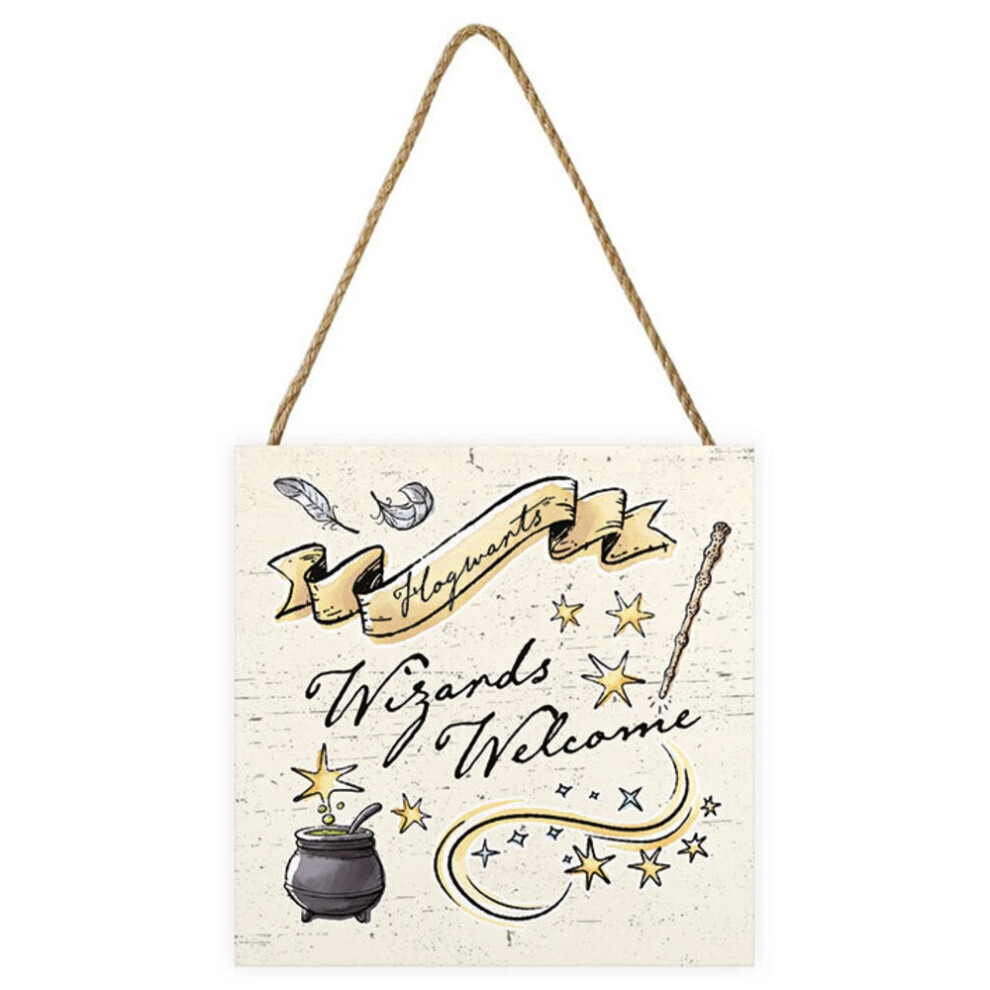 Harry Potter Wizards Welcome Wooden Plaque