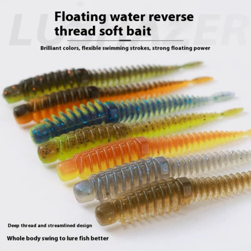 10Pcs Floating Water Dancing Insects with Salty Anti-threaded Needletail Lure 2