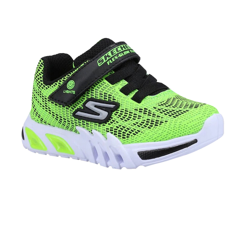 (5 UK Child, Lime/Black) Skechers Baby Boys Flex-Glow Elite Vorlo Trainers