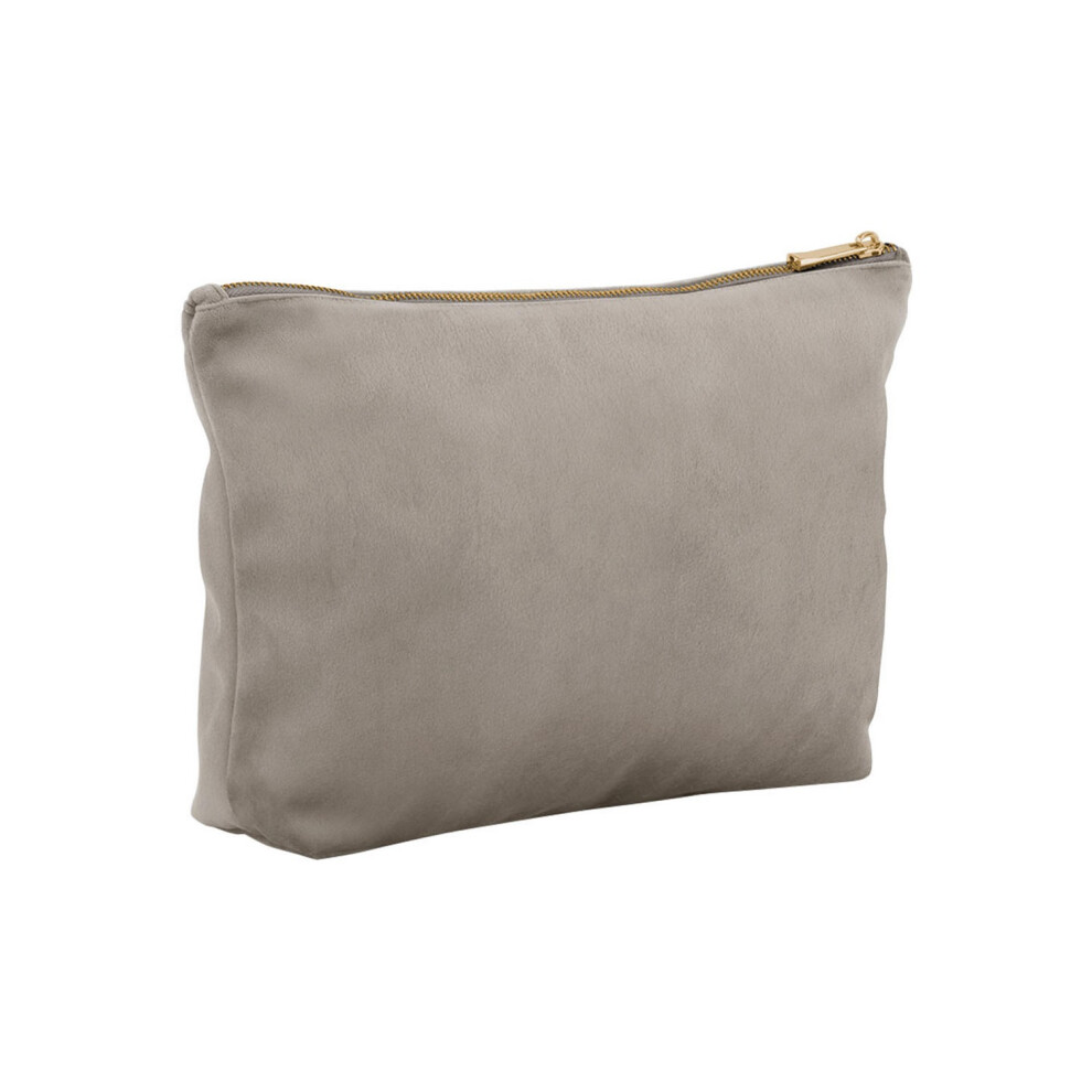 (L, Moonstone) Bagbase Velvet Accessory Bag