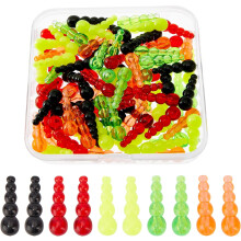 100Pcs Stacked Fishing Beads Trout Beads Plastic Fishing Floating Gourd Stopper Round Beads Fishing Lure