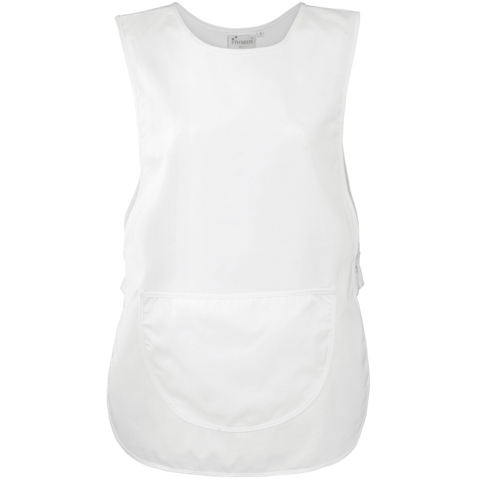 (L, White) Premier Plain Pocket Tabard