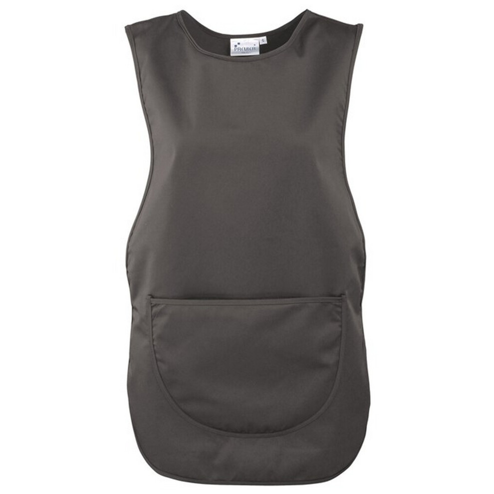 (XXL, Dark Grey) Premier Plain Pocket Tabard