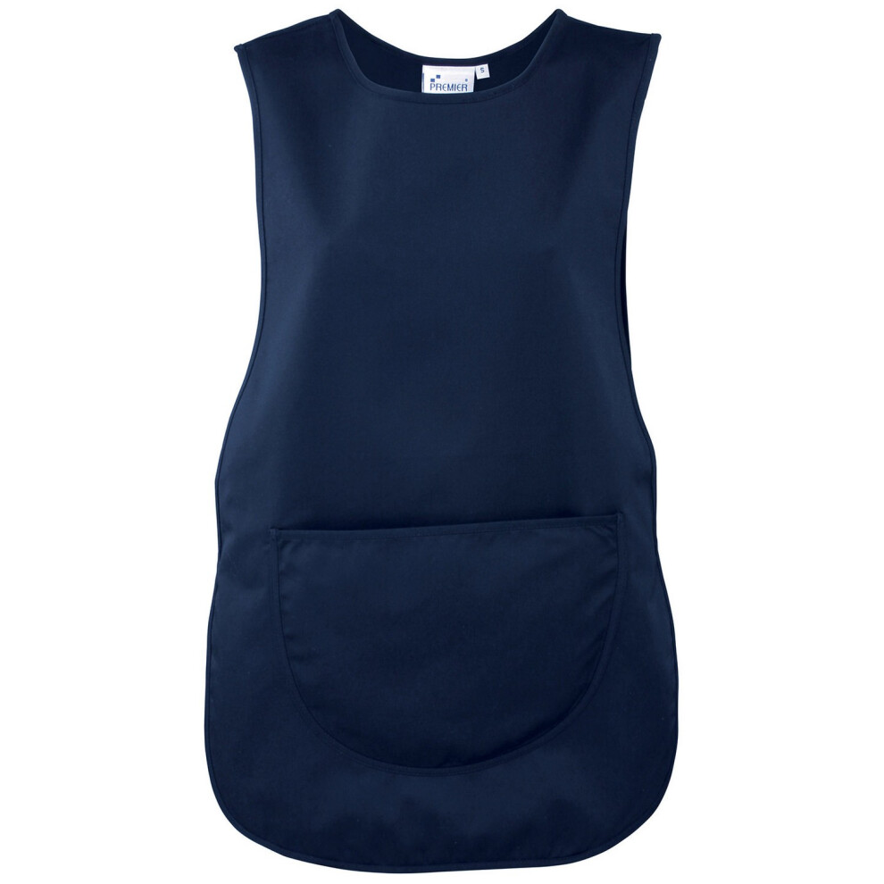 (M, Navy Blue) Premier Plain Pocket Tabard