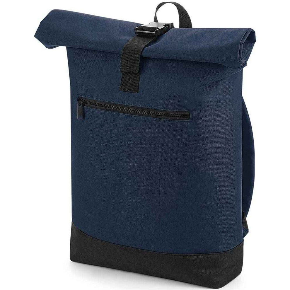 (One Size, French Navy) Bagbase Roll Top Backpack