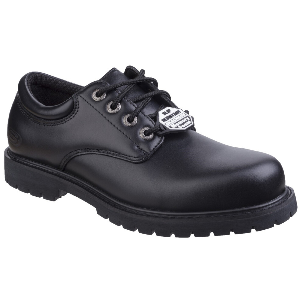 (11 UK, Black) Skechers Mens Cottonwood Elks SR Shoes