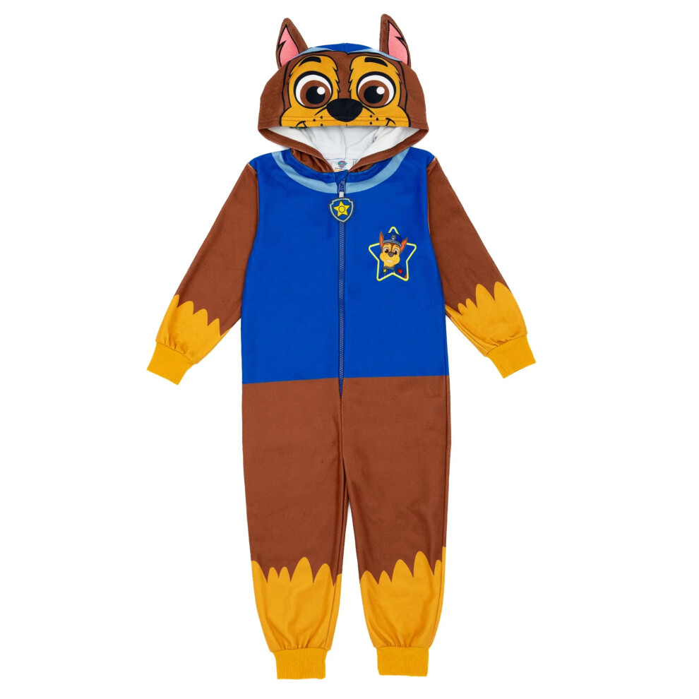 (3-4 Years, Blue/Brown/Yellow) Paw Patrol Childrens/Kids Chase All-In-One Nightwear