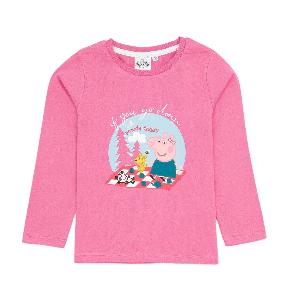 Peppa Pig Girls Teddy Long-Sleeved T-Shirt