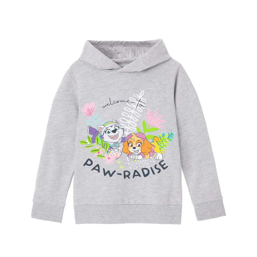 (3-4 Years, Grey Marl) Paw Patrol Girls Paw-Radise Hoodie