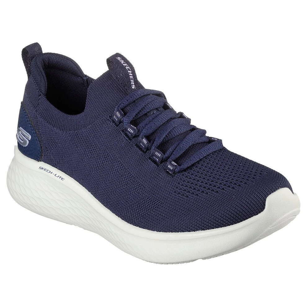 (4 UK, Navy/Lavender) Skechers Womens/Ladies Ultra Flex 3.0 Easy Step Slip-on Trainers