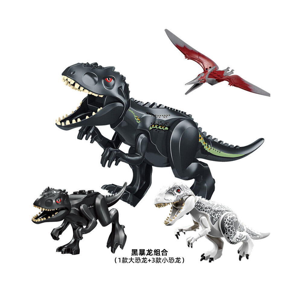 (Style C 4pcs) Large Dinosaur Figure Big Size Indominus T Rex Blocks Lego Toys Figure Set