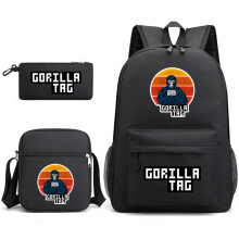 (Style 1) Gorilla Tag monke 3-piece schoolbag men and women students school season backpack crossbody bag pen bag set