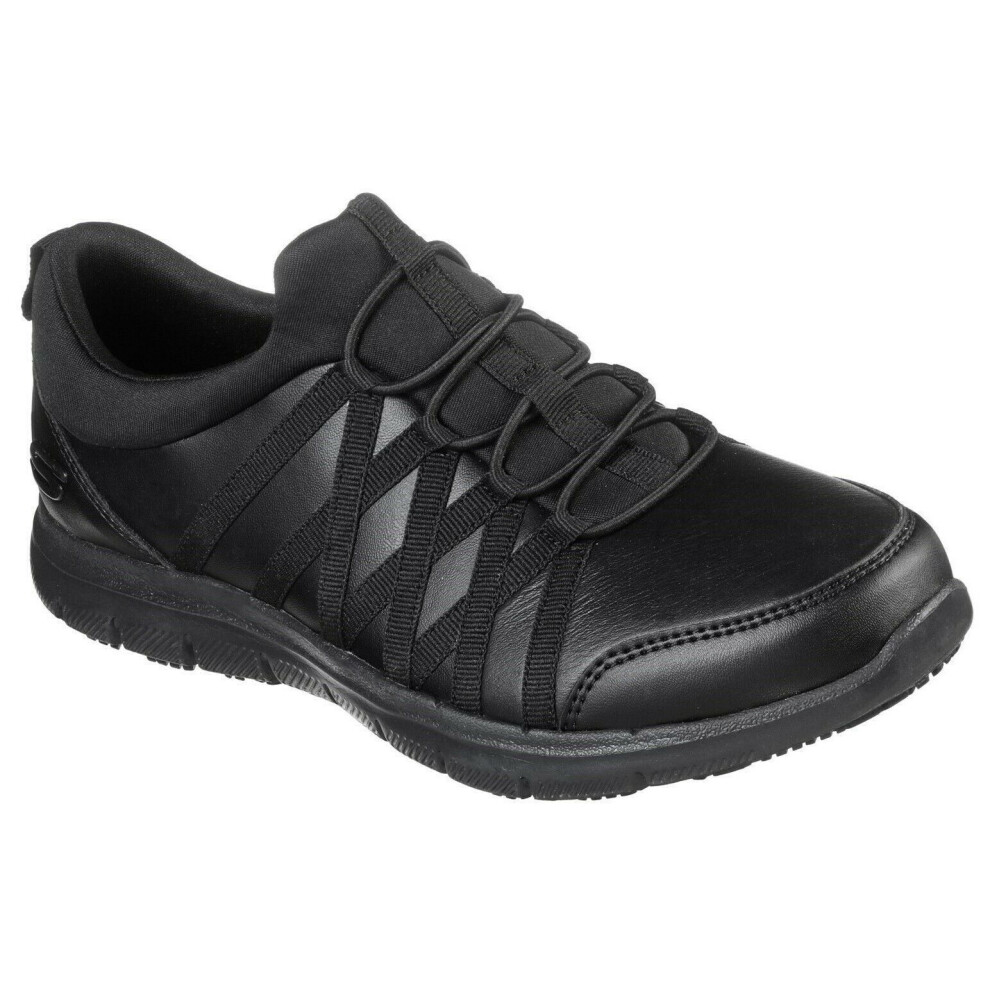(8 UK, Black) Skechers Womens/Ladies Ghenter Dagsby Leather Safety Shoes