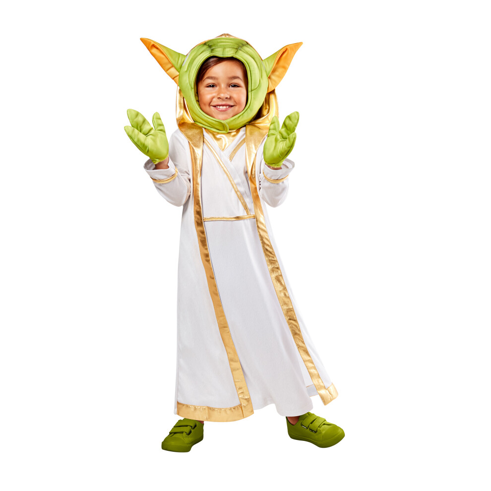 (3-4 Years, White/Green) Star Wars: Young Jedi Adventures Yoda Costume