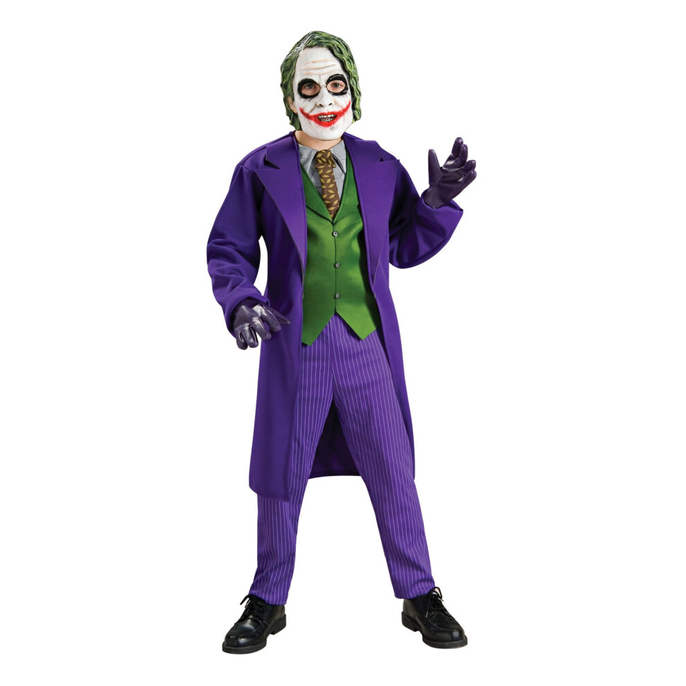 (L, Purple/Green) Batman: The Dark Knight Boys The Joker Costume