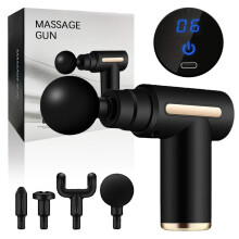 (black) Portable Fascia Gun Deep Tissue Massage Mini Lightweight and Adjustable Speed Massage Equipment Suitable for the Whole Body