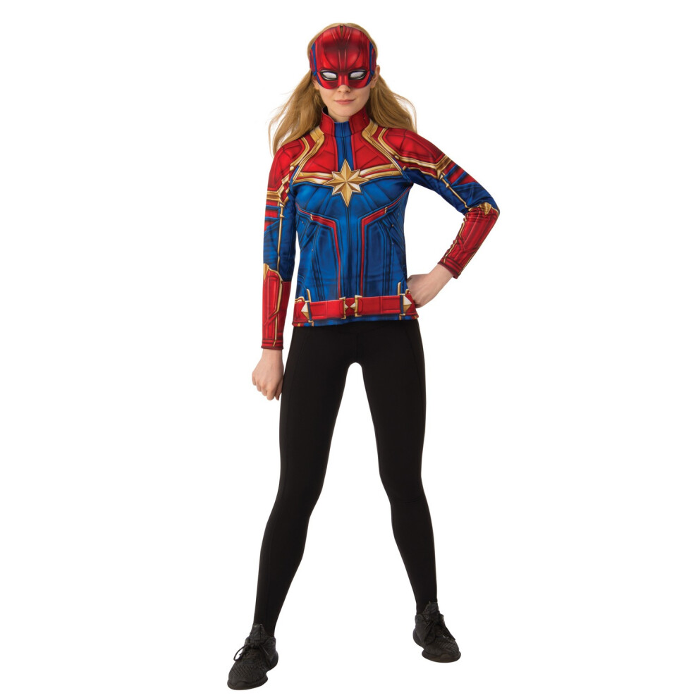 (XS, Blue/Red) Captain Marvel Womens/Ladies Costume