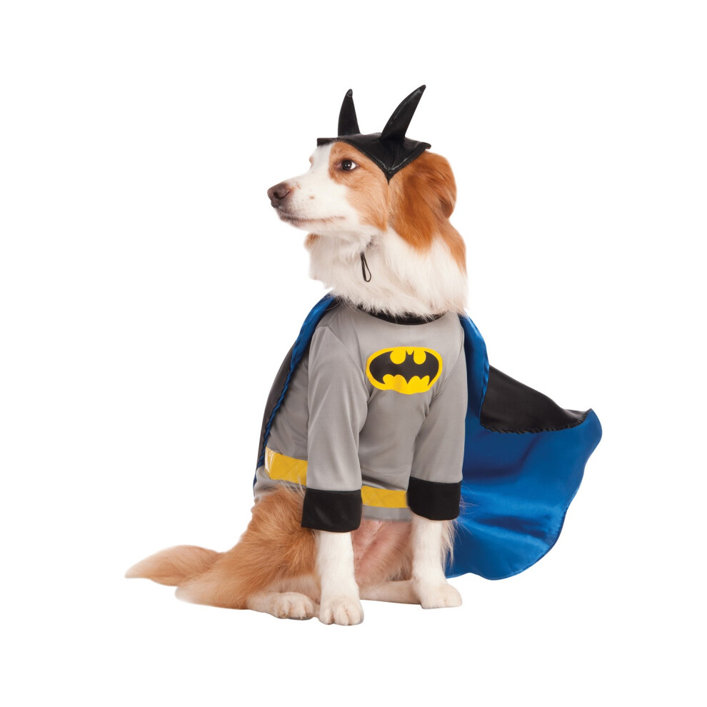 (3XL-23.5in-35in-38in, Grey/Blue/Black) Batman Dog Costume