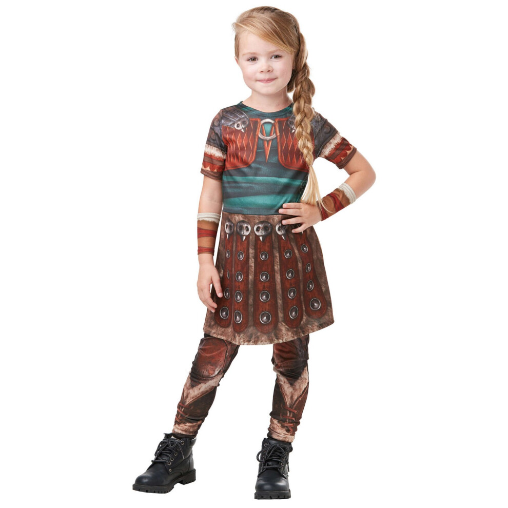 (5-6 Years, Brown/Blue) How To Train Your Dragon Girls Astrid Costume