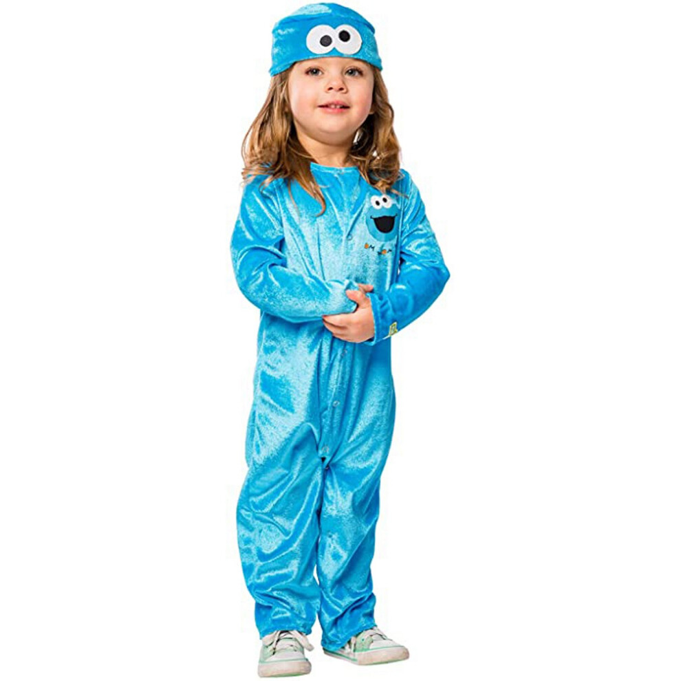 (0-3 Months, Blue) Sesame Street Childrens/Kids Cookie Monster Costume